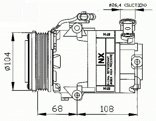 Compresseur de climatisation 1.6L - 1.6L 16V - 1.8L