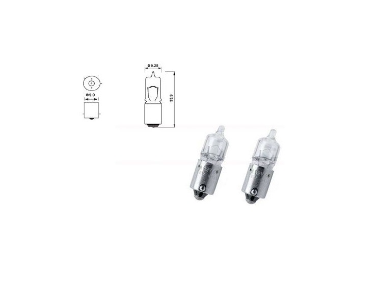 AMPOULE 12V H6W (BOTE 1 PIECE - LOT 10)